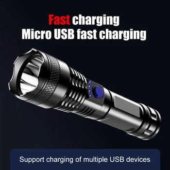 Led Сверхяркий фенер Micro USB за Зареждане на IPX4 Водоустойчив Фенер за къмпинг и риболов 3 прехвърляне на 250lm 500mAh Външно осветление