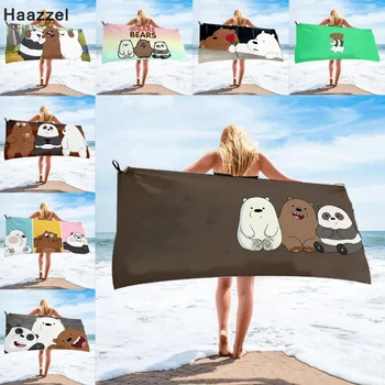 Уважаеми Голо Кърпи за баня с изображение на Мечка, плажна кърпа, дамски дълга пола с копринен принтом, увит в бикини, покрити с одеяло слънцезащитни продукти